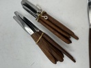 12 stk Kniver m/ teak skaft