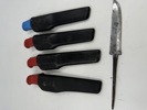 4 kniver + tinnblad
