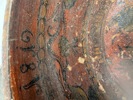 Stor 1800-talls 1819 Vengebolle med rosemaling + drikkevers