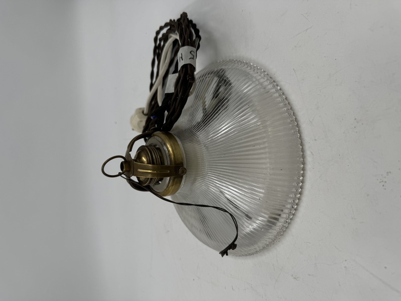 Taklampe Rilleglass