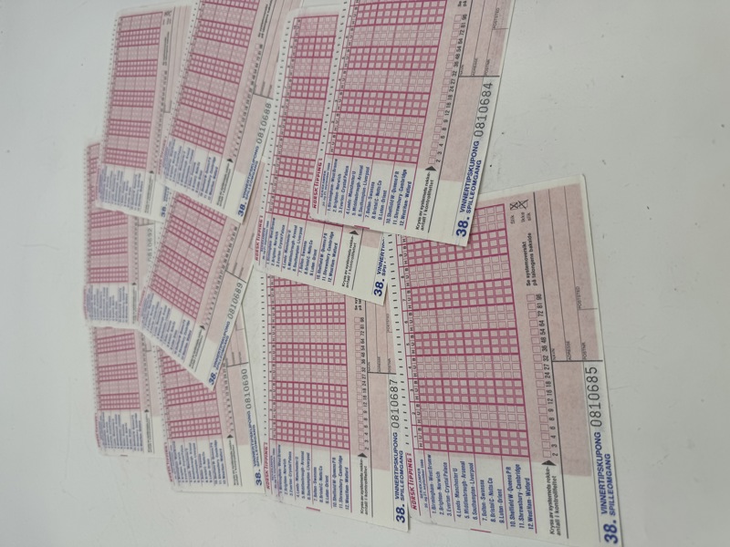 10 stk Tippelapper i nr rekkefølge
