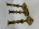 3 stk Gamle Messing lysestaker