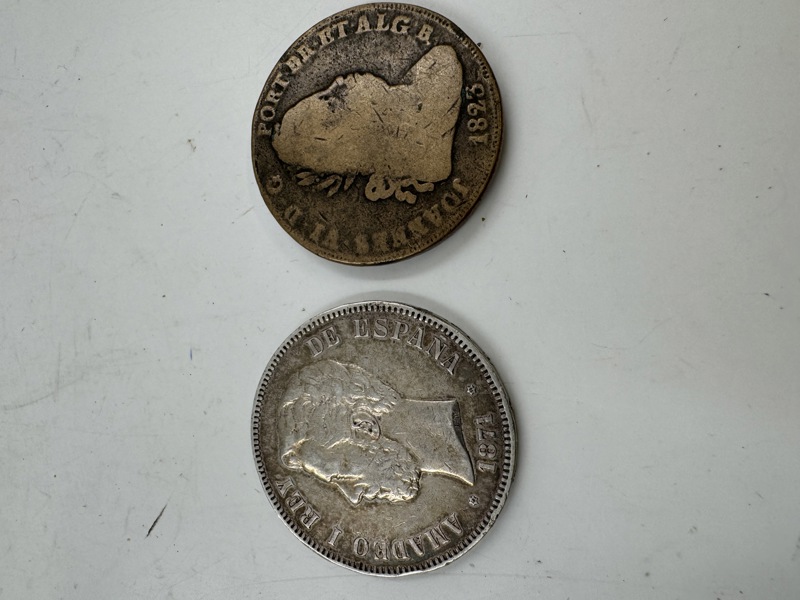 2 mynter 1823+ 1871