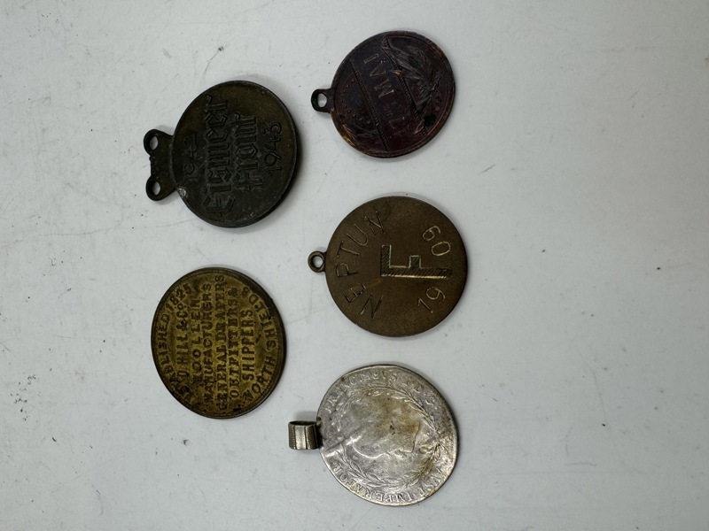 5 stk Gml medaljer
