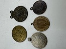 5 stk Gml medaljer