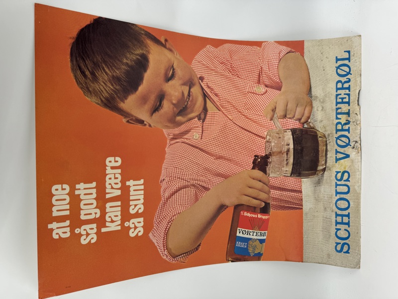 Vørterøl plakat 1950-60 tallet