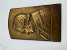 Tinn tumling + bronse plakett 1927