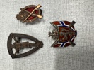 3 sølv og merker/ medaljer