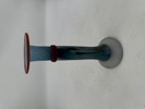 Kunst glass lysestake signert under
