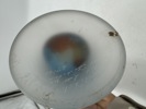 Kunst glass lysestake signert under