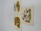3 postkort m/ dyr