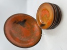 Keramikk Art deco -6 asjetter + bolle 