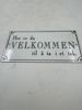 Emaljeskilt fra slutten av 1900 tallet