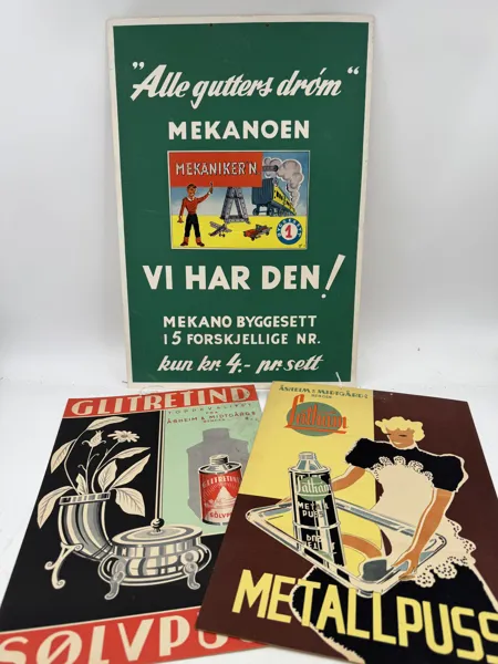 3 gml bergens plakater 1940-50 tallet