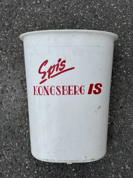Søppel bøtte til kiosk fra kongsberg