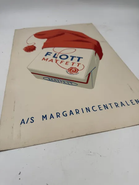 Gml Margarinplakat m/ nisselue 40-50 tallet