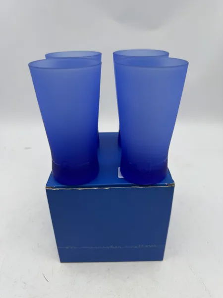 Hadeland- 4 stk glass frostet drikkeglass prod for posten