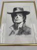 Tegning av Michael Jackson i ramme