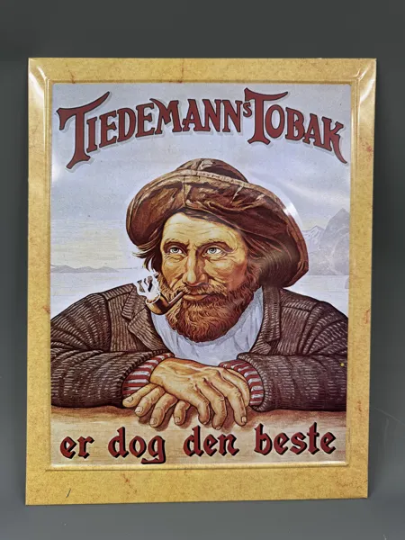 Tiedemanns blikkskilt/ kalender fra 1991