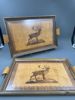 2 stk serveringsbrett signert Reidar Engh 1945