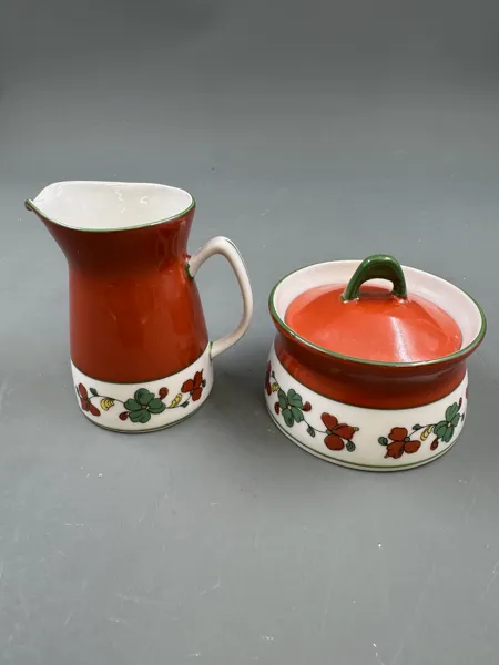 PP- Fløte/ sukker med lokk Nordisk Mønster 1965