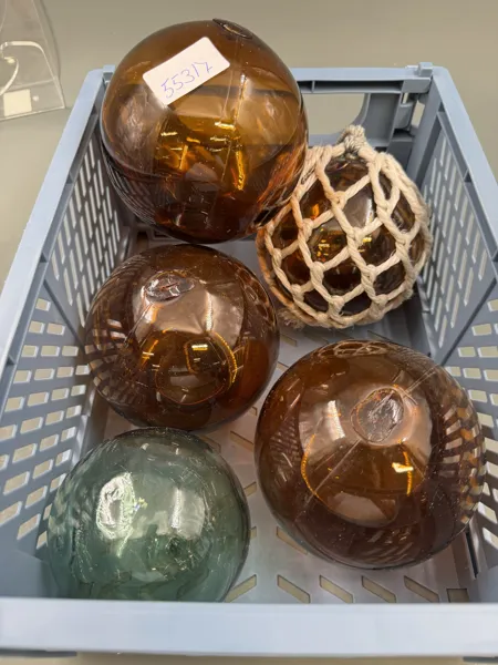 5 stk glasskuler 