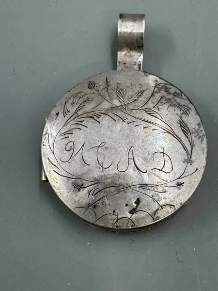 1800 talls sølv bilde etui til annheng 