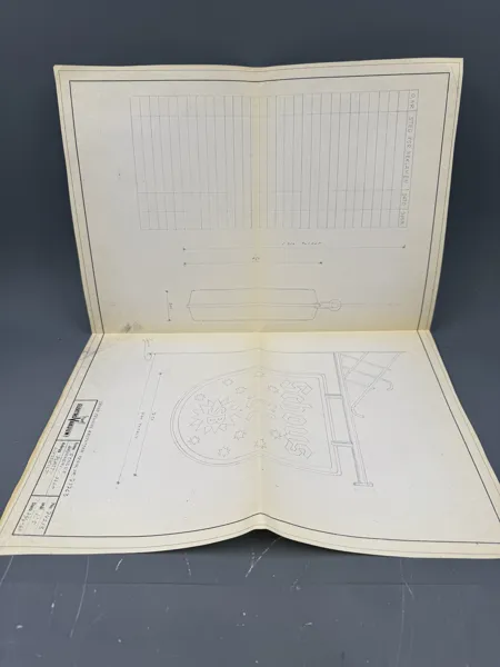 Unik !! Orginal tegning av gmlt skilt fra 1960