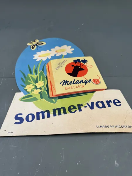 Melange papp utbrett reklame 40-50 tallet