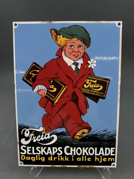 Freia Emaljeskilt fra 1990 tallet