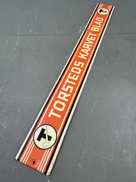 Meget uvanlig hylleskilt 20-30 tall