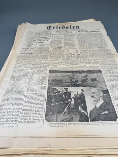 Div aviser teledølen fra 1945