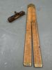 Antikk Tommestokk m/ messing hengsler 