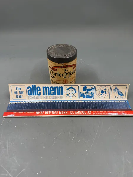 Tiedemanns garter mixture + reklamefyrstikker vi menn 
