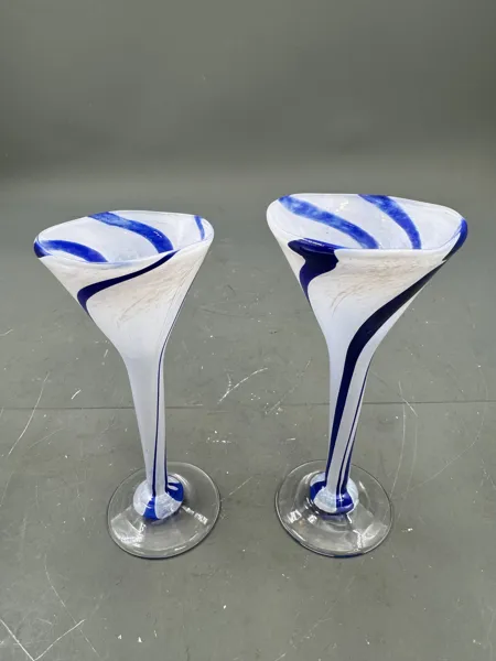 2 stk Håndblåste Martini glass