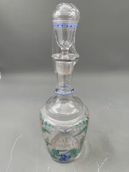 Hadeland Håndmalt Glasskaraffel 