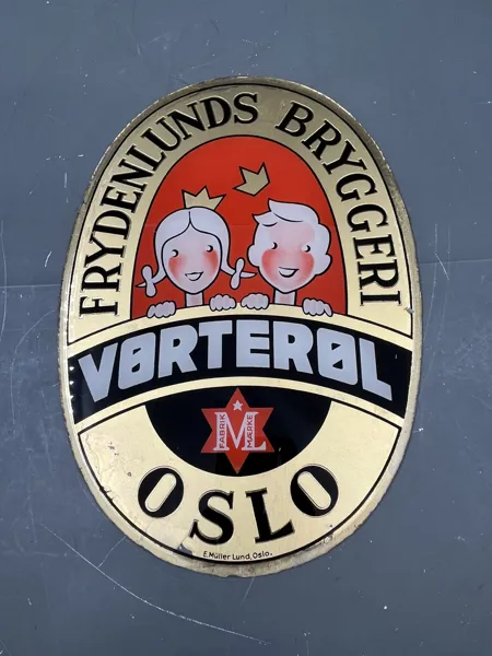 Frydenlunds glassskilt 20-30 tallet 