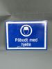 Skilt Påbudt med hjelm