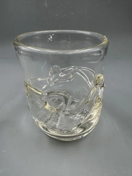 Blåst eldre glassvase (tung)