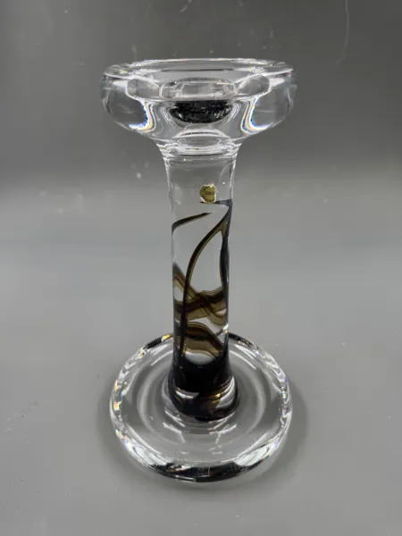 Flott Dansk lysestake i glass